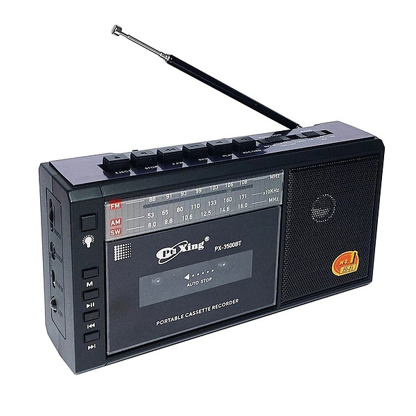 رادیو FM پوکسینگ مدل کاست خور کد px-3500Bt  دارای پورت USB