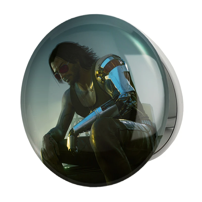 آینه جیبی خندالو طرح جانی سایبر پانک  مدل تاشو کد 30556