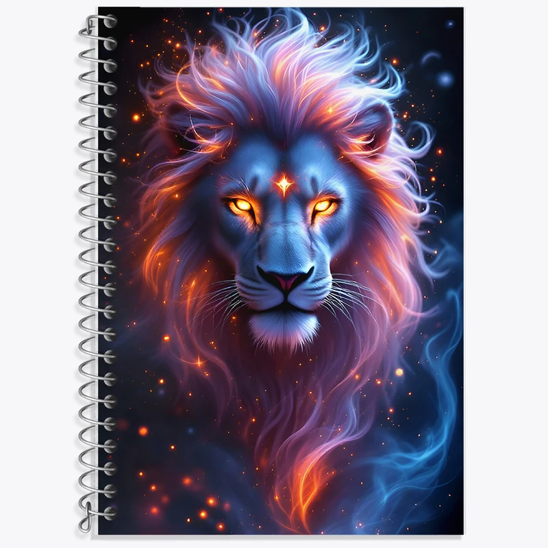 دفتر زبان 50 برگ خندالو مدل سه خط طرح شیر کد F7768