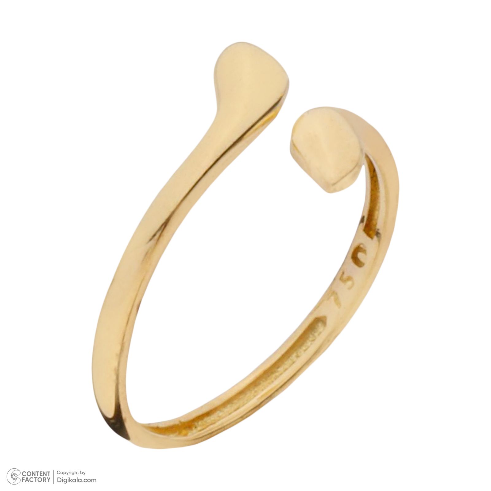 انگشتر طلا 18 عیار زنانه طلای مستجابی مدل 20213 - - 3