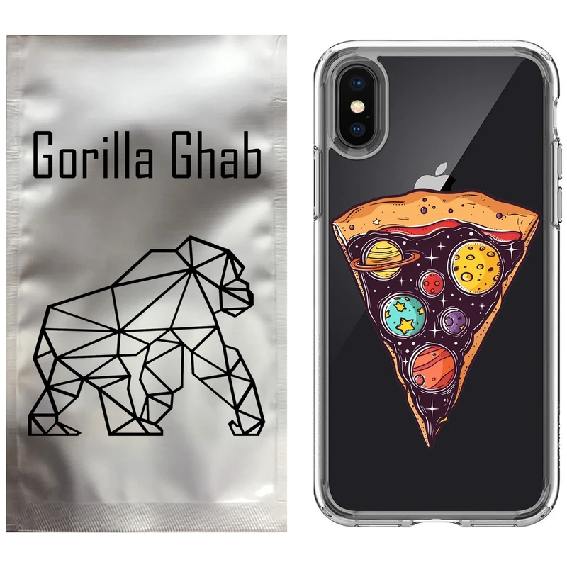 کاور گوریلا قاب مدل CLG کد 100 طرح پیتزای کهکشانی مناسب برای گوشی موبایل اپل iPhone X / XS