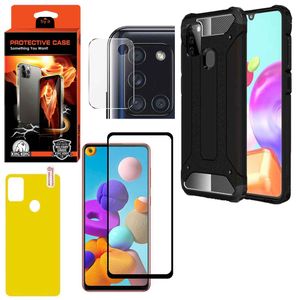 کاور کینگ کونگ مدل DIFNDER-II مناسب برای گوشی موبایل سامسونگ Galaxy A21S به همراه محافظ صفحه نمایش و محافظ پشت گوشی و محافظ لنز دوربین