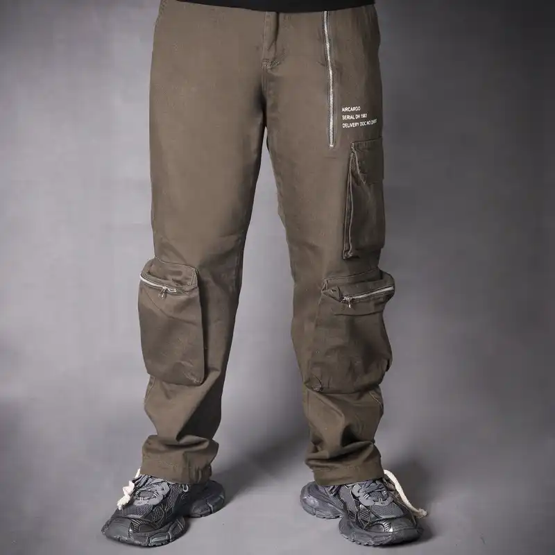 شلوار مردانه مدل کارگو R35 رنگ سبز