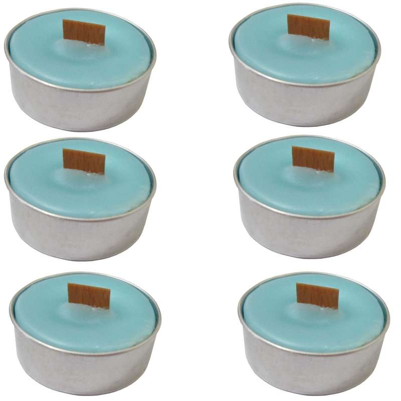 شمع وارمر مدل فيتيله چوبي معطر نعنا بسته 6 عددي