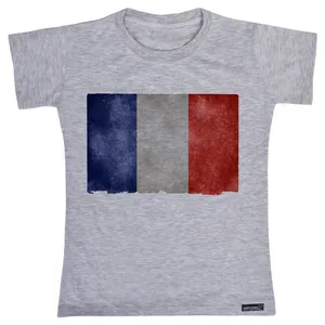 تی شرت آستین کوتاه دخترانه 27 مدل France 1 کد MH713