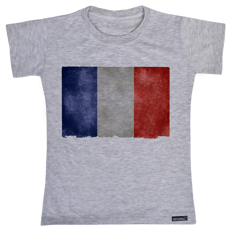 تی شرت آستین کوتاه دخترانه 27 مدل France 1 کد MH713