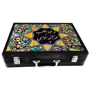 جعبه هدیه مدل چمدان طرح کاشی کد WSL575