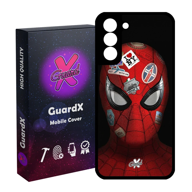 کاور گارد ایکس طرح Spider Man مدل Glass10033 مناسب برای گوشی موبایل سامسونگ Galaxy S21 FE