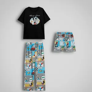 ست 3 تکه لباس راحتی زنانه مدل میکی کد 90