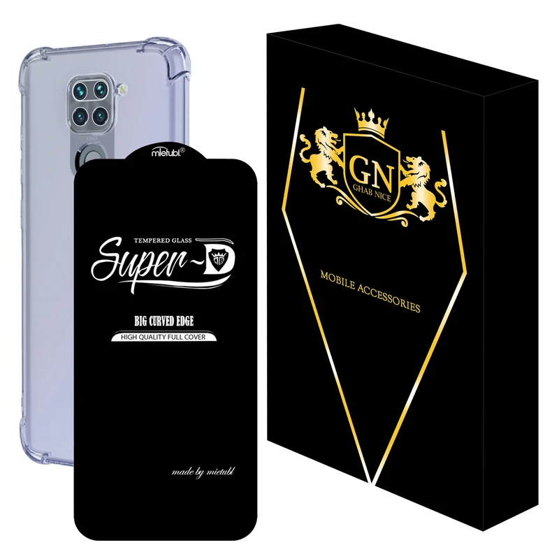 کاور قاب نایس مدل 2SDJ مناسب برای گوشی موبایل شیائومی Redmi Note 9 به همراه محافظ صفحه نمایش