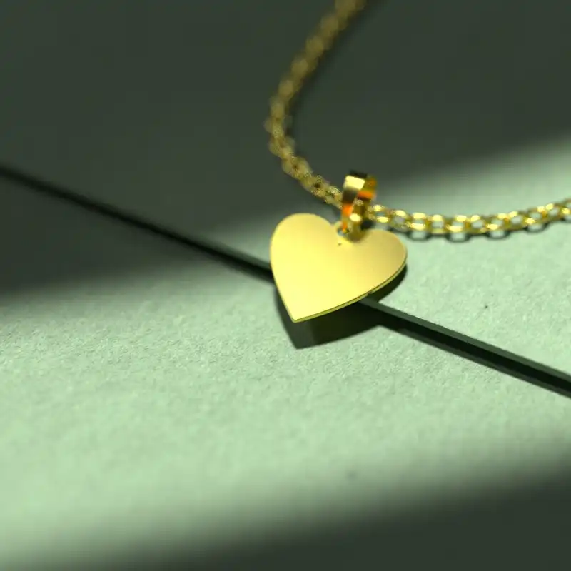 گردنبند طلا 18 عیار زنانه مدوپد مدل قلب کد E3-1-1056