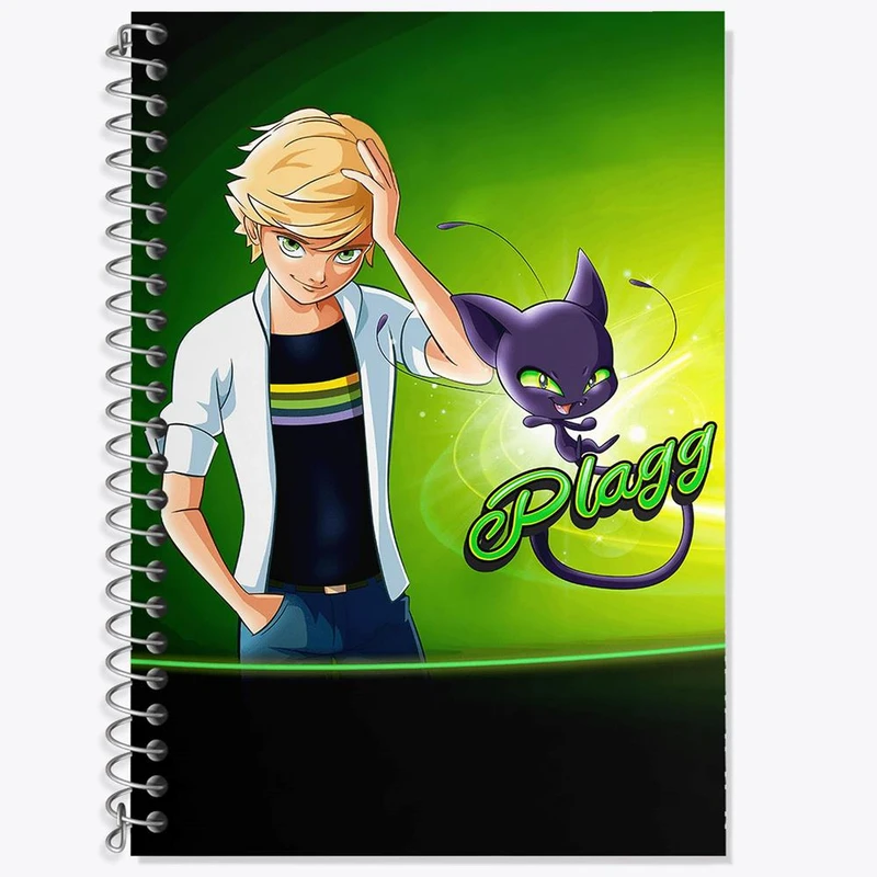 دفتر زبان 50 برگ خندالو مدل دو خط طرح پسر گربه ای کد 25049