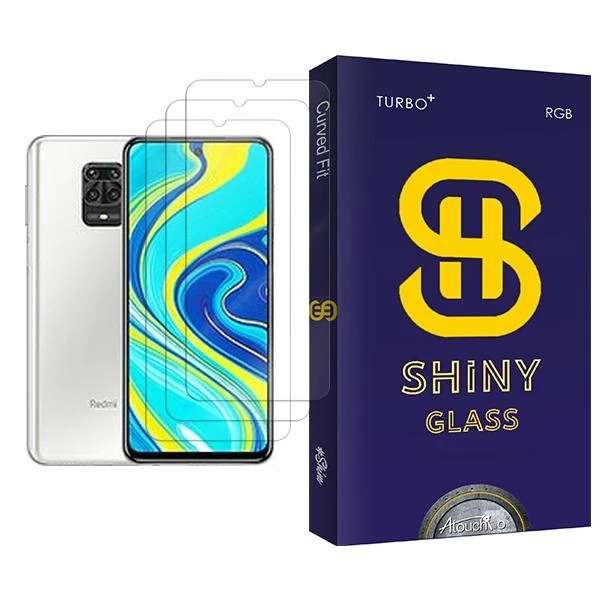 محافظ صفحه نمایش آتوچبو مدل Shiny Glass MIX003 مناسب برای گوشی موبایل شیائومی Redmi Note 9 Pro (India) بسته سه عددی