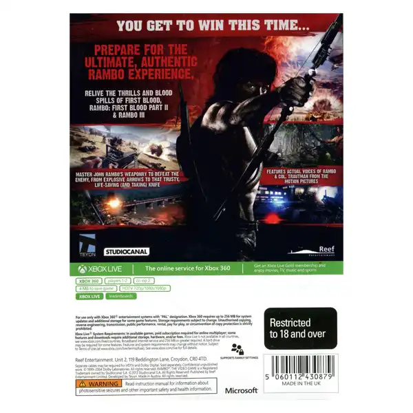 بازی RAMBO:The video Game مخصوص Xbox 360