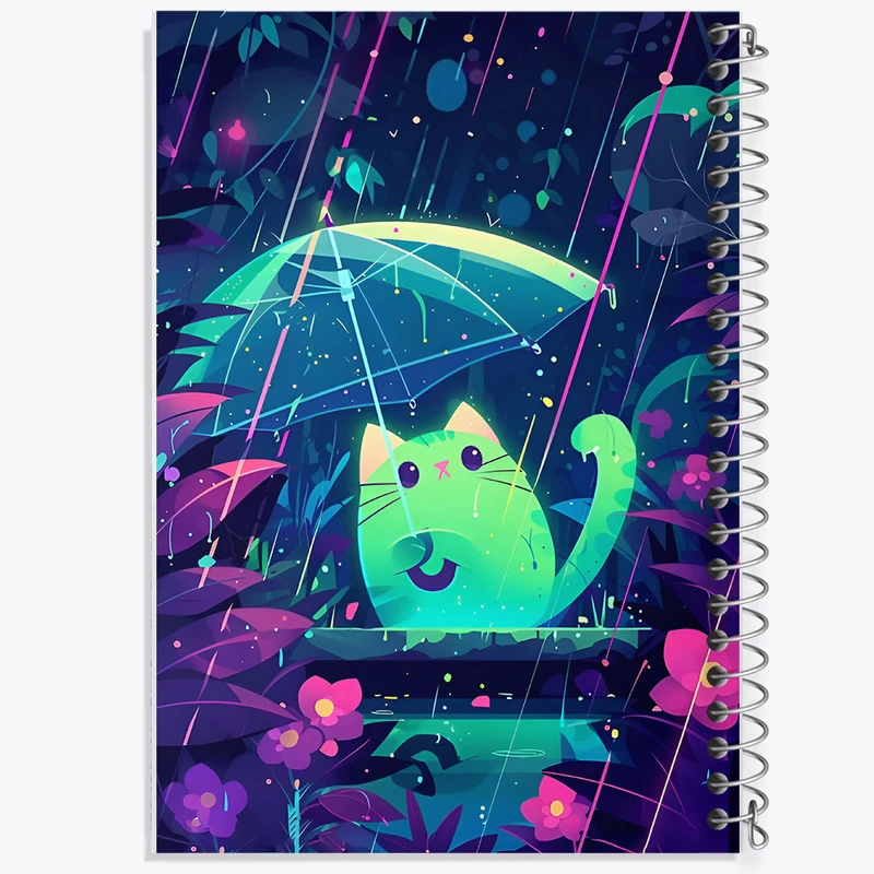 دفتر شطرنجی 50 برگ خندالو طرح گربه بامزه کد N4305