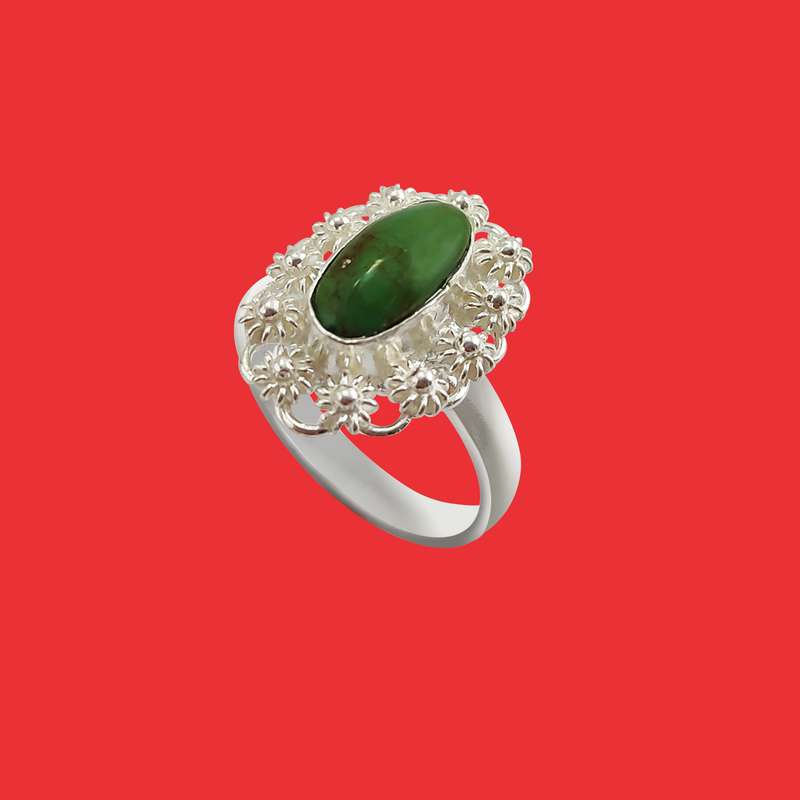 انگشتر نقره زنانه مدل فیروزه نیشابور کد NG5042