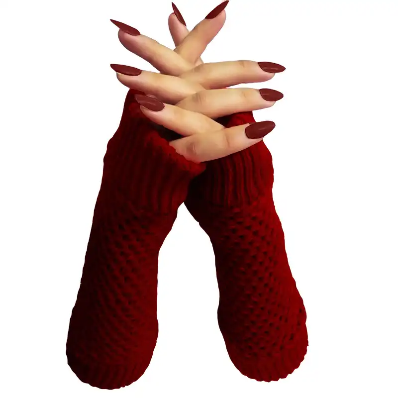 دستکش بافتنی زنانه مدل کشباف کد Q14