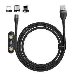 نقد و بررسی کابل تبدیل USB به USB-C/microUSB/لایتنینگ باسیوس مدل CA1T3_AG1 طول 1 متر توسط خریداران