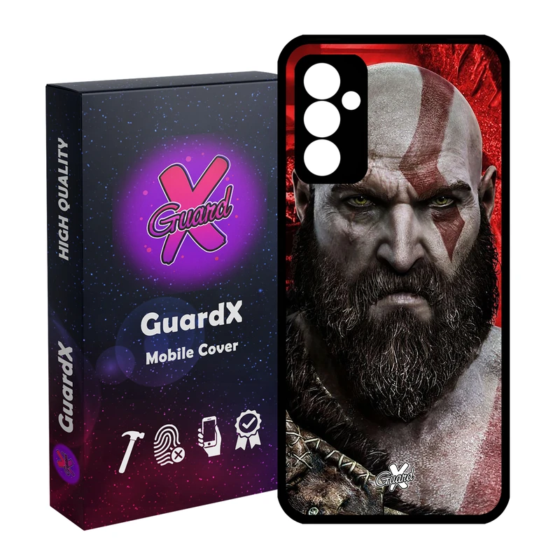 کاور گارد ایکس طرح God of War مدل Glass10035 مناسب برای گوشی موبایل سامسونگ Galaxy S23 FE