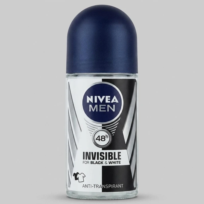رول ضد تعریق مردانه نیوآ مدل Invisible Black And White حجم 50 میلی لیتر