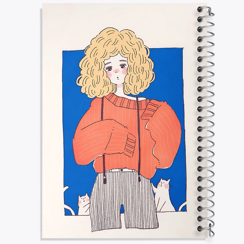 دفتر لیست خرید 50 برگ خندالو طرح دختر و گربه های بامزه کد F7380