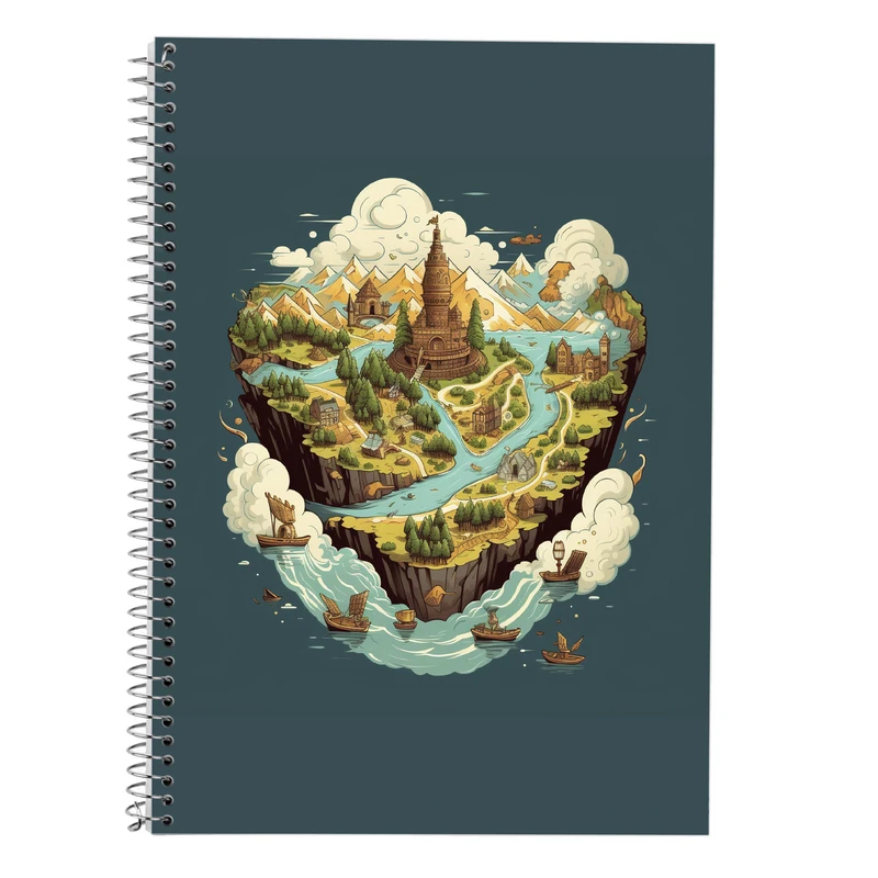 دفتر زبان 50 برگ مدوپد مدل سه خط طرح Ghibli کد DF2389