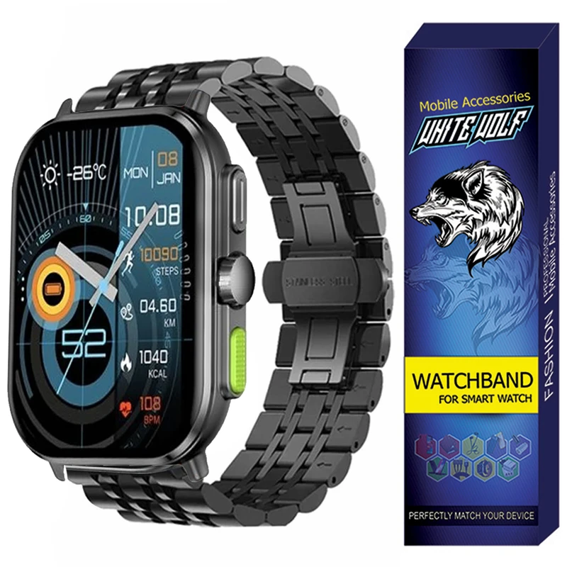 بند وایت ولف مدل WB-7Bead مناسب برای ساعت هوشمند گلوریمی GS2 Pro