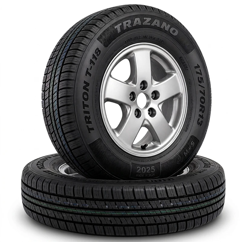 لاستیک سواری ترازانو مدل TRITON T118  سایز 175/70/13 میلی‌متر تولید سال 2025 دو حلقه