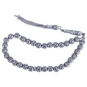 تسبیح نقره مدل کلکسیونی تراش دار کد T_524