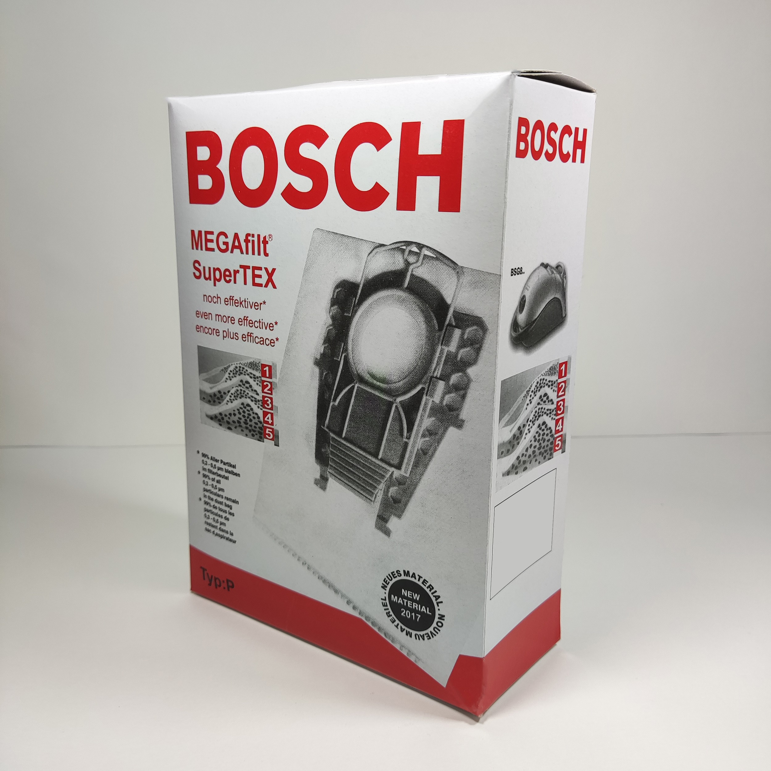 پاکت جاروبرقی مگافیلت مدل T8575 مناسب جاروبرقی های بوش و زیمنس Type P بسته 5 عددی