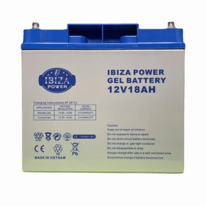 باتری ups با ولتاژ 12 ولت و شدت جریان 18 آمپرساعت ایبیزا مدل ibz 12-18