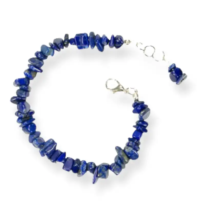 دستبند زنانه مدل سنگ لاجورد کد 34