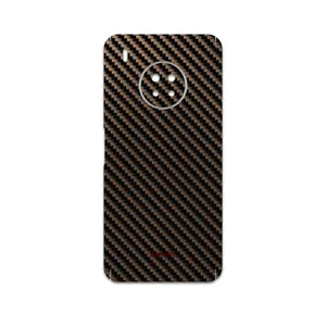 MAHOOT Glossy-Brown-Fiber Cover Sticker for Huawei Y9a