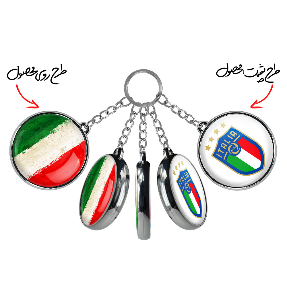 جاکلیدی خندالو طرح پرچم ایتالیا مدل دوطرفه کد 19772019