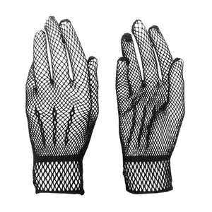 دستکش زنانه مدل توری خط دار