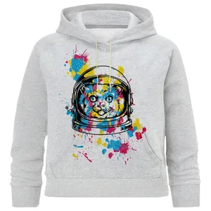 هودی دخترانه مدل M 131 گربه فضانورد