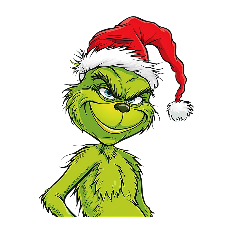 استیکر پارچه و لباس پاد آفرین مدل کارتونی گرینچ کد S998