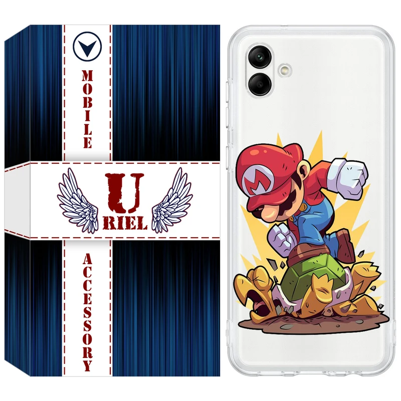 کاور یوریل مدل Clear کد 64 طرح ماریو مناسب برای گوشی موبایل سامسونگ Galaxy A04e