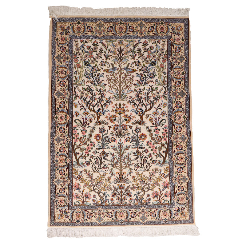 فرش دستباف یک و نیم متری طرح اصفهان کد 4030430