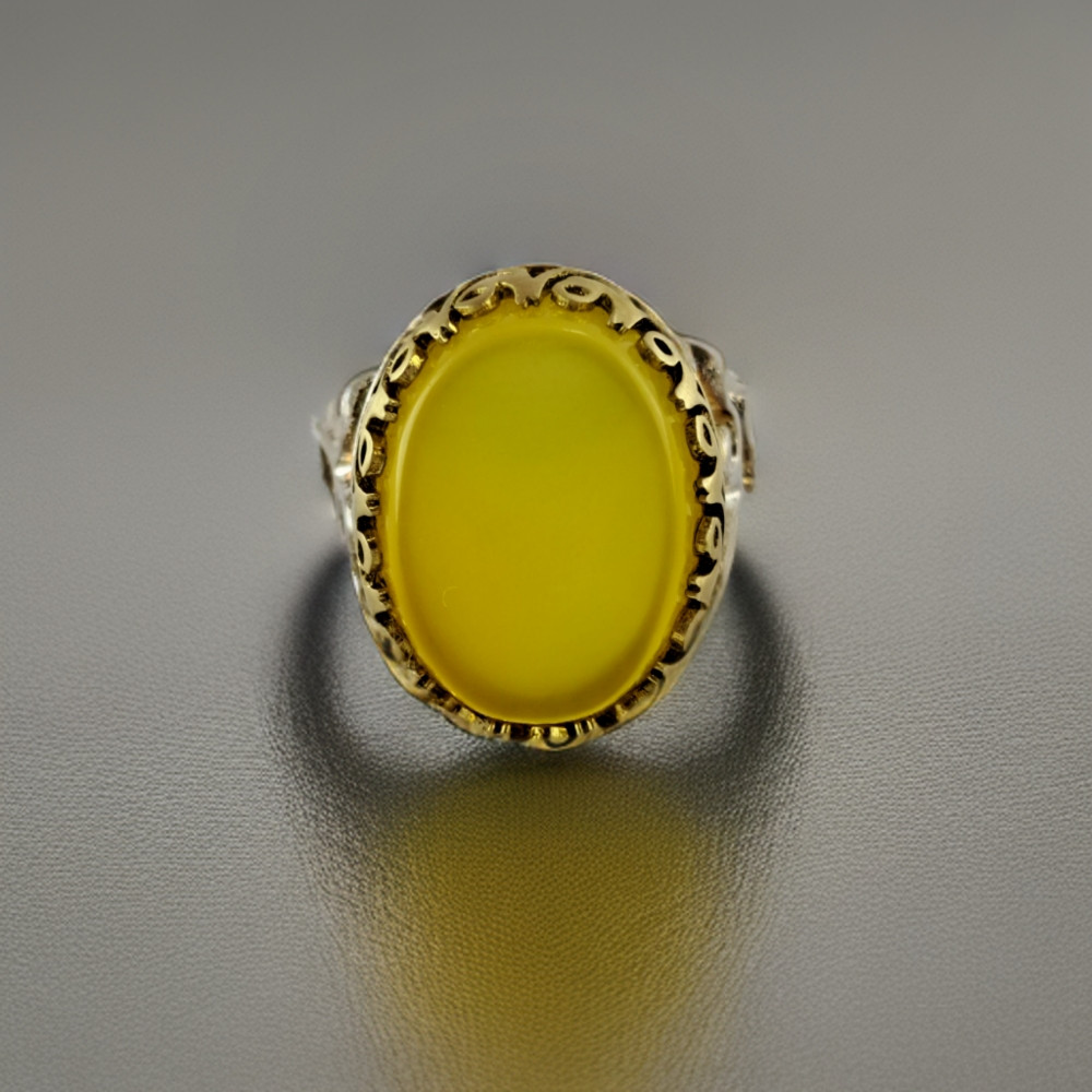 انگشتر نقره مردانه ملک زیور مدل نگین عقیق کد 339