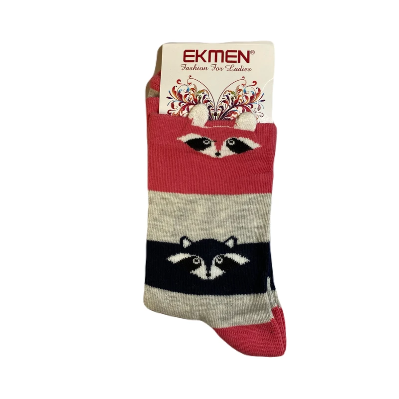 جوراب ساق بلند زنانه جوراب اکمن ترک مدل حیوانات
