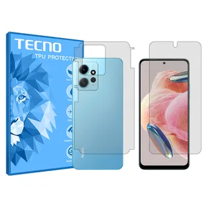 Tecno brand shockproof Hydrogel screen protector glass for Xiaomi Redmi Note 12 4G along with the back protector