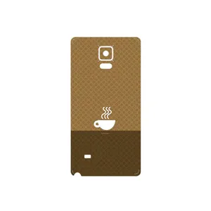 MAHOOT Minimal Cup of Coffee Icon Cover Sticker for Samsung Galaxy Note 4