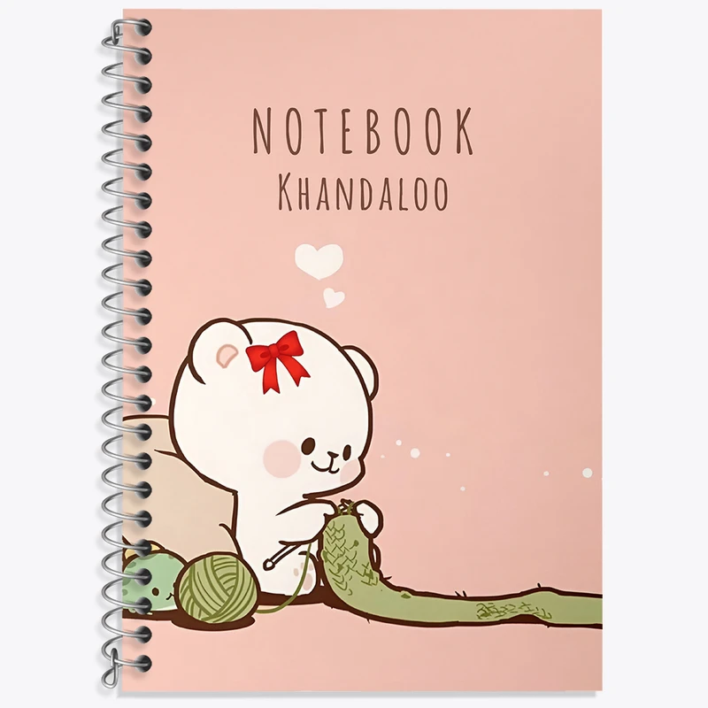 دفتر زبان 50 برگ خندالو مدل سه خط طرح خرس بامزه کد N4694