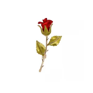 گل سینه زنانه مدل گل رز کد 15 
