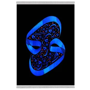 فرش پارچه‌ای دفه مدل فرشینه شانل مخمل طرح فانتزی کد 7252