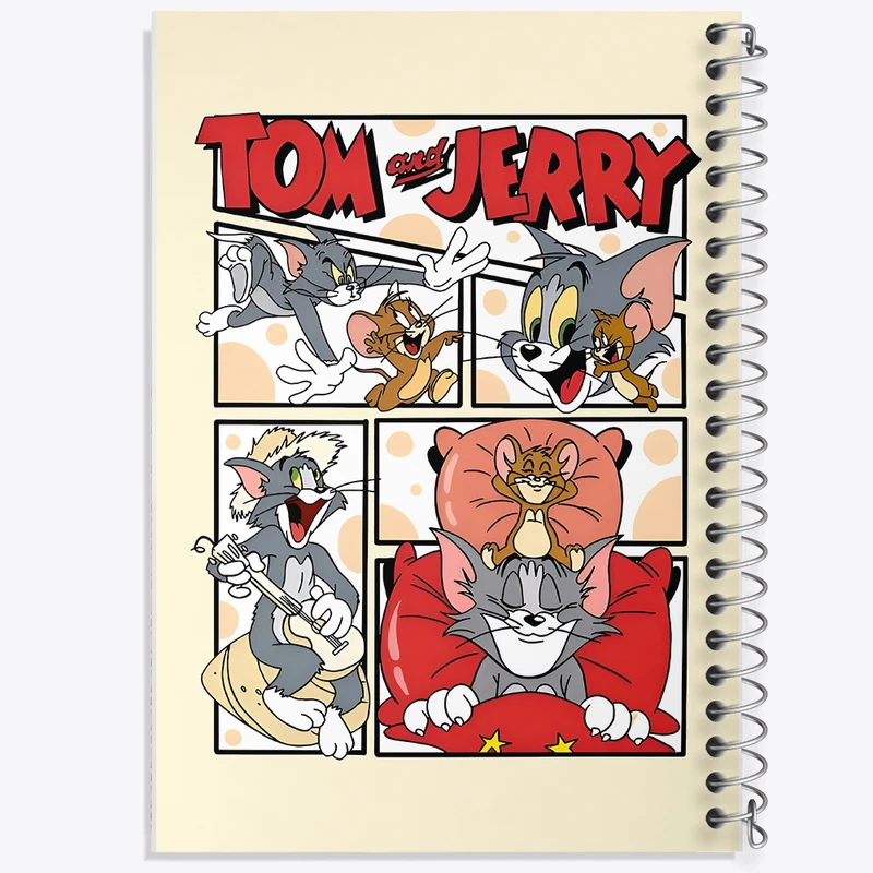 دفتر مشق 50 برگ خندالو طرح تام و جری (Tom And Jerry) کد N3770