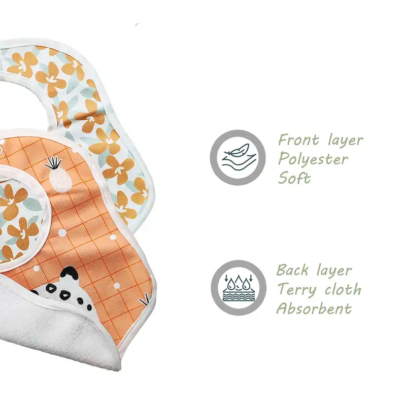 پیشبند نوزادی کاماما مدل پلنگ و بهار مجموعه 6 عددی