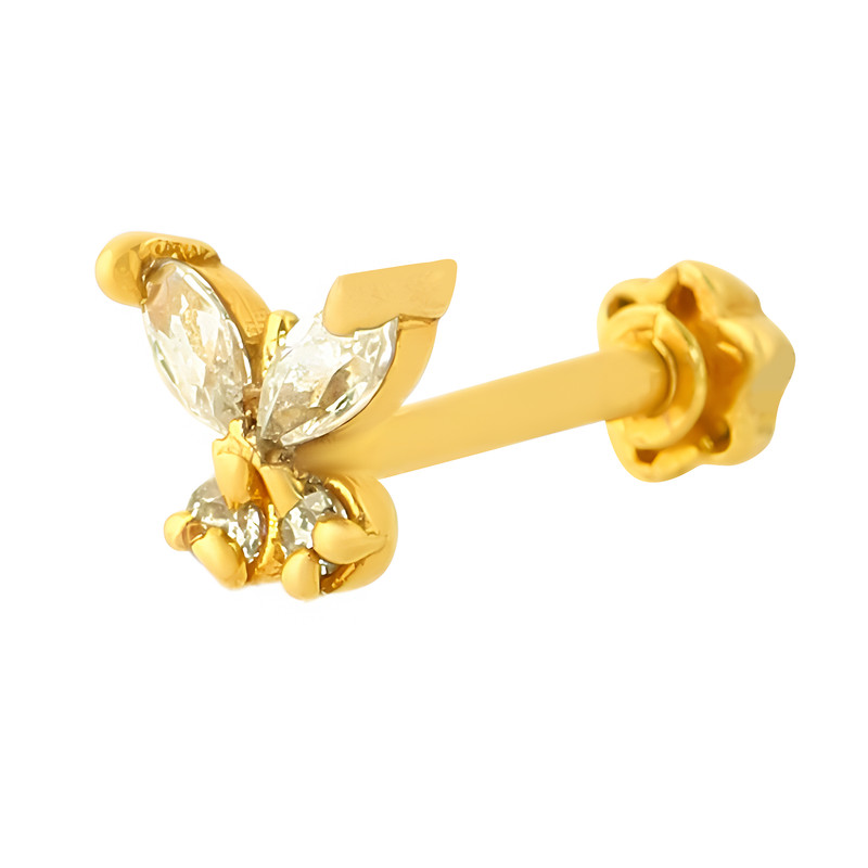 پیرسینگ طلا 18 عیار زنانه هور گالری مدل RPI741