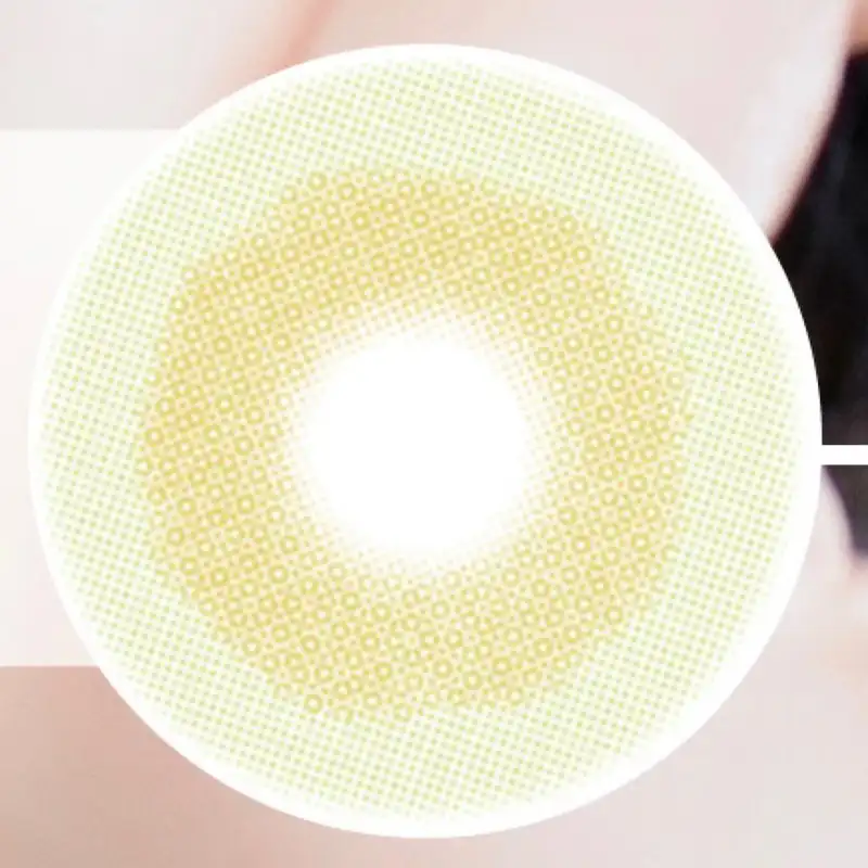 لنز چشم رویال ویژن کد 374 رنگ سبز عسلی هاله دار